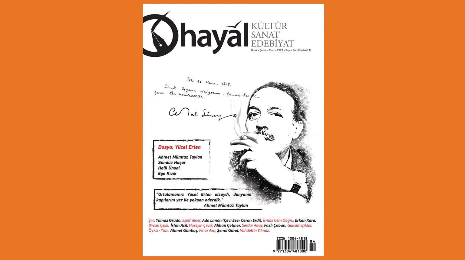 Hayal Dergisi 84. Sayısında Cemal Süreya’yı Anıyor…