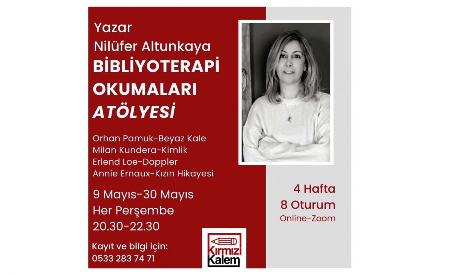 Nilüfer Altunkaya’dan Bibliyoterapi Okumaları Atölyesi…